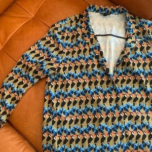 Colourful Parrot Blouse from Topshop